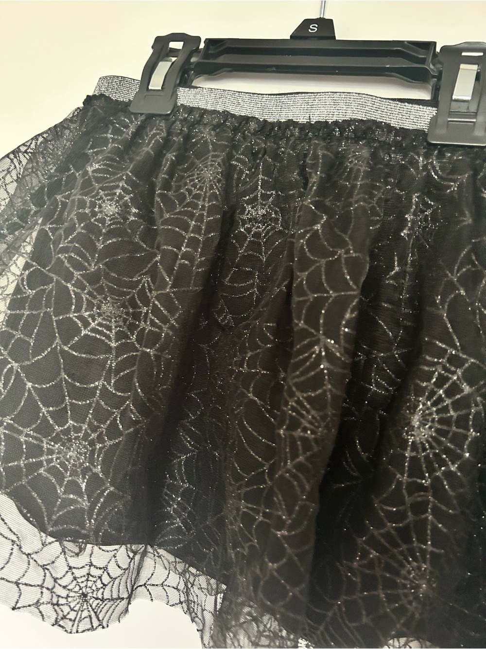 Black Spiderweb Tulle Skirt - Unbranded